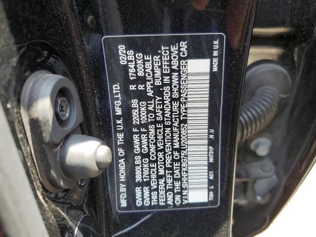 2020 HONDA CIVIC TYPE SHHFK8G75LU200852