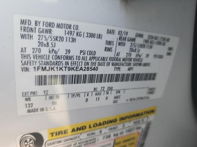 2019 FORD EXPEDITION - 1FMJK1KT9KEA28540