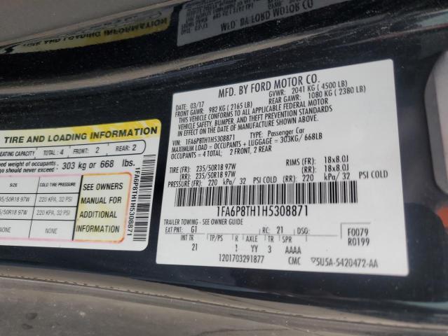 2017 FORD MUSTANG - 1FA6P8TH1H5308871