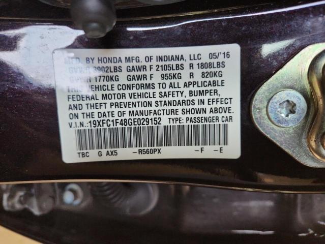 2016 HONDA CIVIC EX - 19XFC1F48GE029152