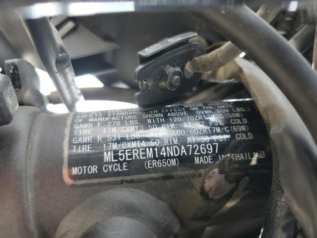 2022 KAWASAKI ER650 M ML5EREM14NDA72697