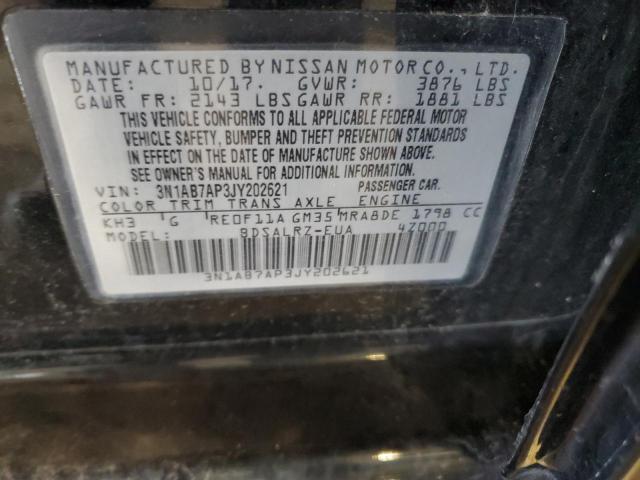 2018 NISSAN SENTRA S 3N1AB7AP3JY202621