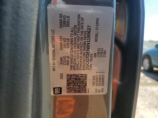 2022 CHEVROLET COLORADO Z 1GCGTDEN0N1190627