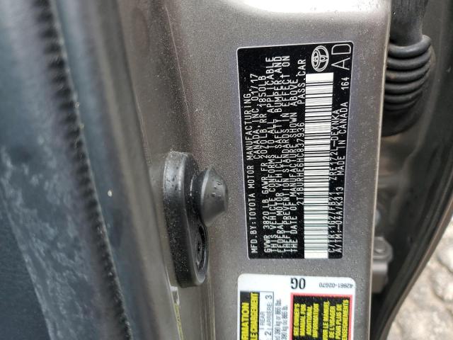 2017 TOYOTA COROLLA L 2T1BURHE6HC837936