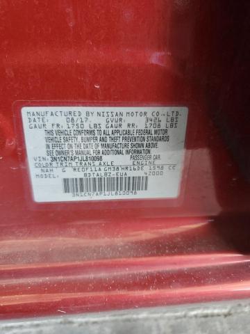 2018 NISSAN VERSA S 3N1CN7AP1JL810098