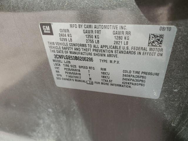 2011 CHEVROLET EQUINOX LT - 2CNFLGE53B6206286