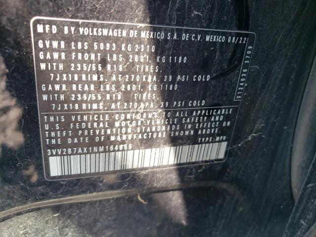 2022 VOLKSWAGEN TIGUAN SE #3257196235