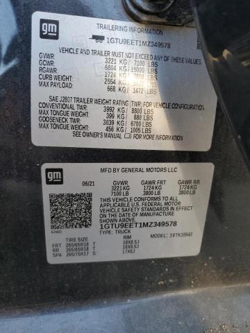 2021 GMC SIERRA K15 1GTU9EET1MZ349578
