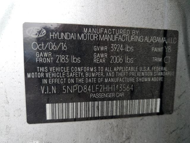 2017 HYUNDAI ELANTRA SE - 5NPD84LF2HH143564