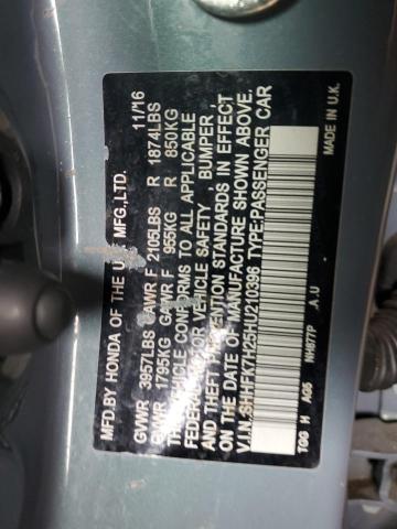 2017 HONDA CIVIC LX SHHFK7H25HU210396