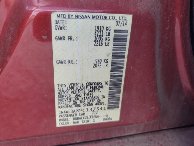 2015 NISSAN ALTIMA 2.5 - 1N4AL3AP7FC137541