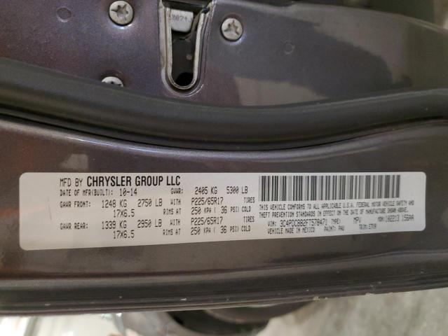 2015 DODGE JOURNEY SX 3C4PDCBB2FT578471