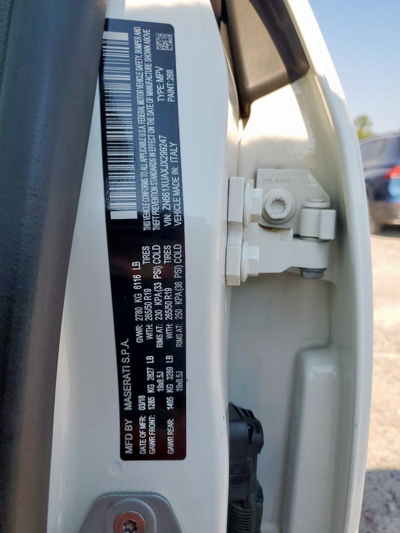 2018 MASERATI LEVANTE - ZN661XUAXJX299247