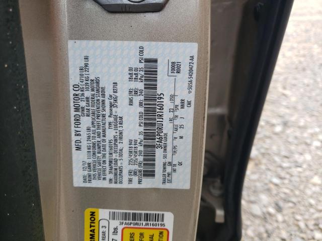 2018 FORD FUSION TITANIUM/PLATINUM HEV 3FA6P0RU1JR160195