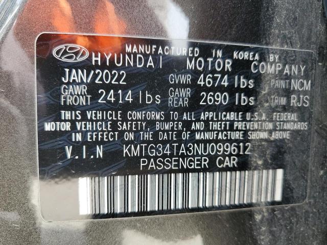 2022 GENESIS G70 BASE KMTG34TA3NU099612