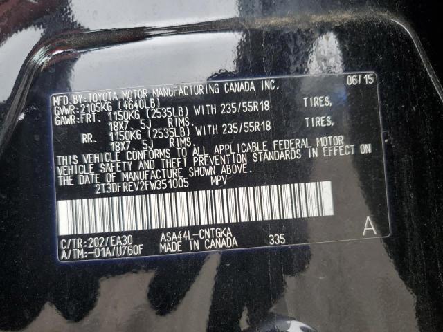 2015 TOYOTA RAV4 LIMIT 2T3DFREV2FW351005