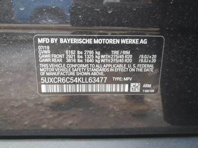 2019 BMW X5 XDRIVE40I 5UXCR6C54KLL63477