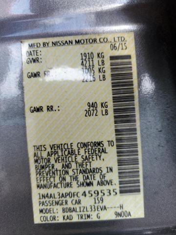 2015 NISSAN ALTIMA 2.5 1N4AL3AP0FC459535