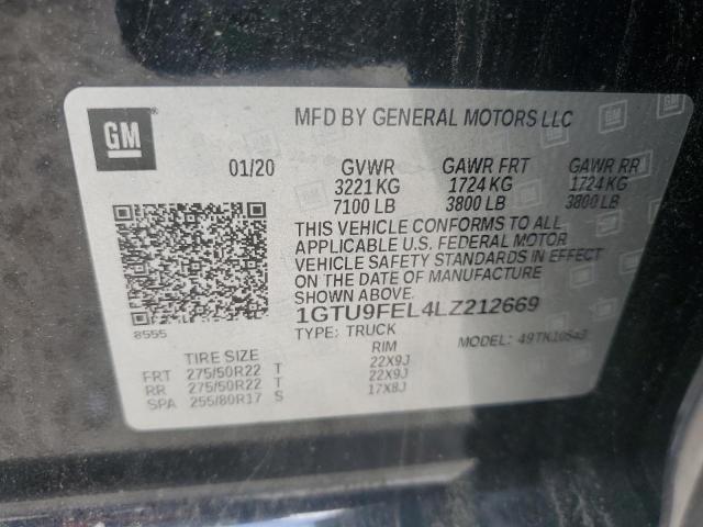 2020 GMC SIERRA K15 1GTU9FEL4LZ212669