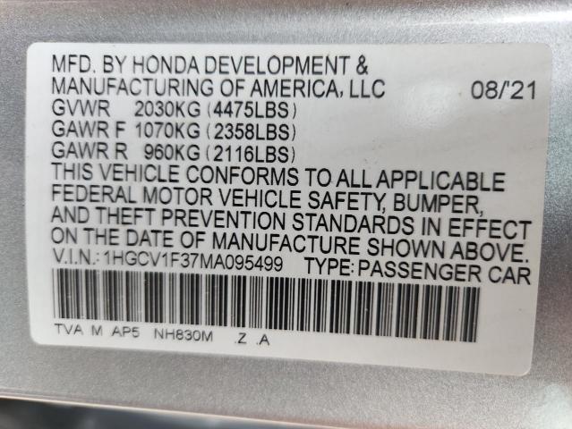 2021 HONDA ACCORD SPO 1HGCV1F37MA095499