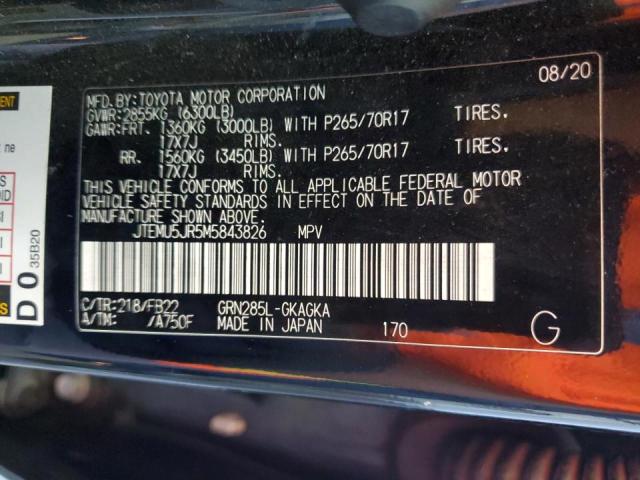 2021 TOYOTA 4RUNNER SR JTEMU5JR5M5843826