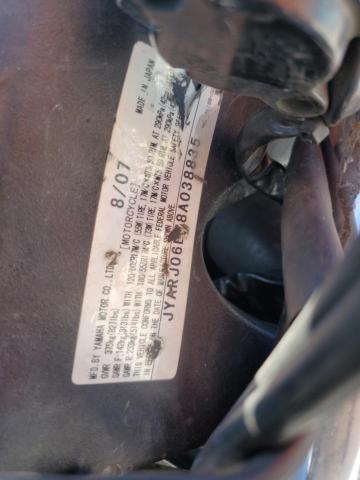 2008 YAMAHA YZFR6 S JYARJ06E78A038835