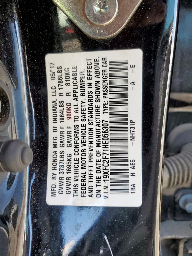 2017 HONDA CIVIC EX 19XFC2F71HE056307