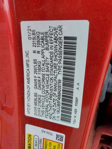 2021 ACURA TLX TECHNOLOGY 19UUB5F46MA008799