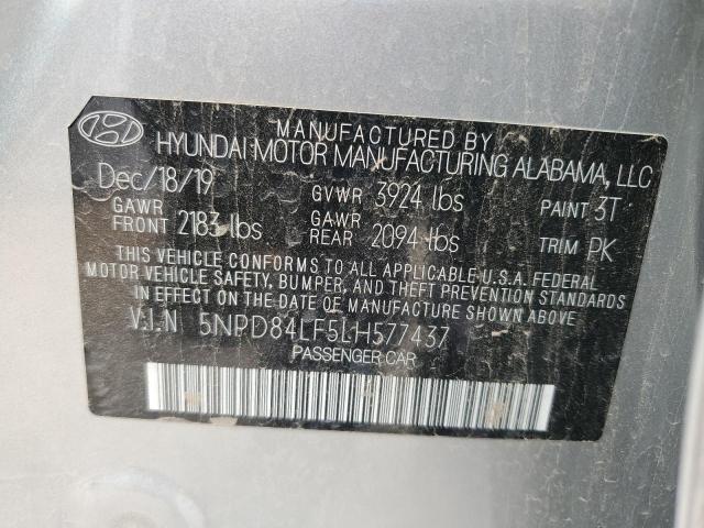 2020 HYUNDAI ELANTRA SE 5NPD84LF5LH577437