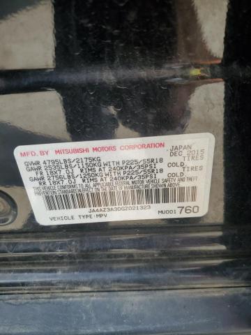 2016 MITSUBISHI OUTLANDER JA4AZ3A30GZ021323