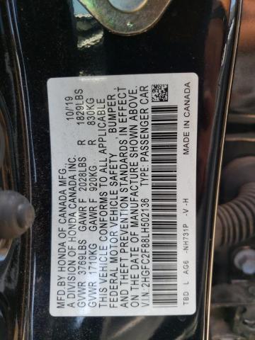 2020 HONDA CIVIC SPOR - 2HGFC2F88LH502136