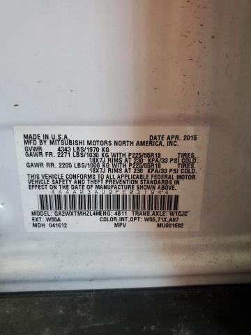 2015 MITSUBISHI OUTLANDER 4A4AR3AU9FE031944