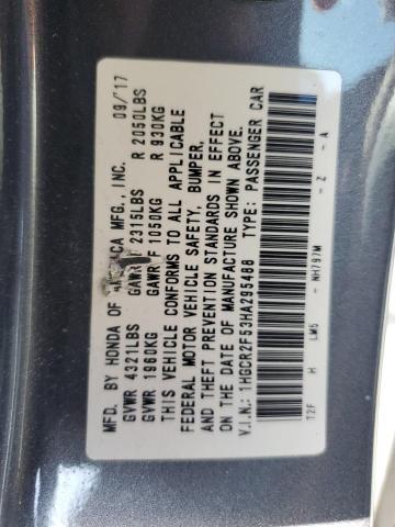 2017 HONDA ACCORD SPORT 1HGCR2F53HA295488