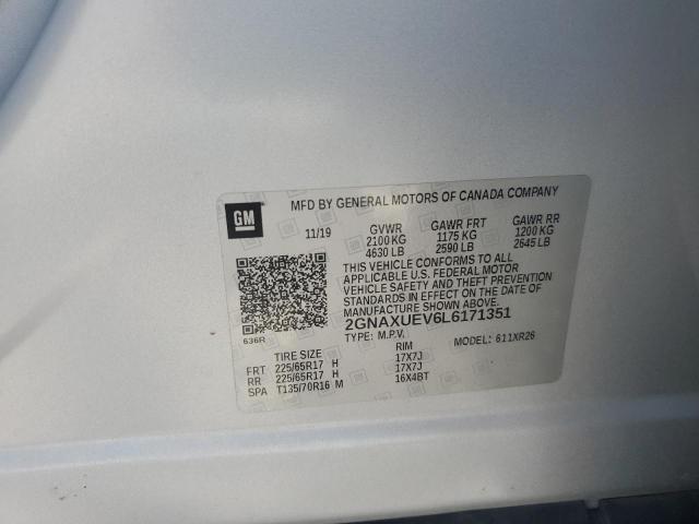 2020 CHEVROLET EQUINOX LT - 2GNAXUEV6L6171351
