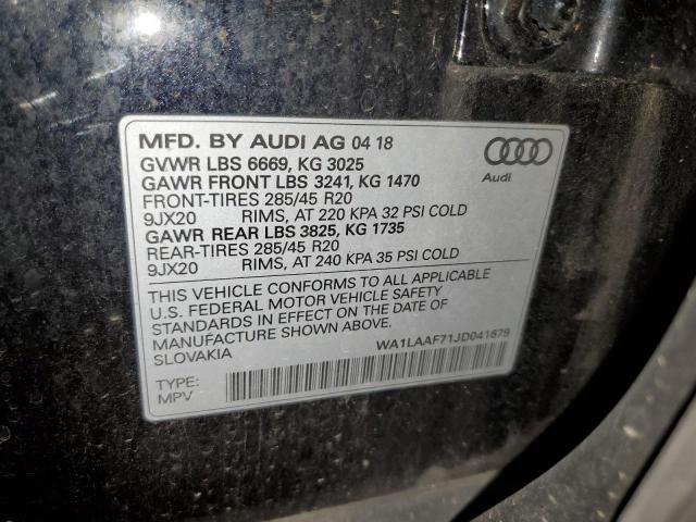 2018 AUDI Q7 PREMIUM - WA1LAAF71JD041679