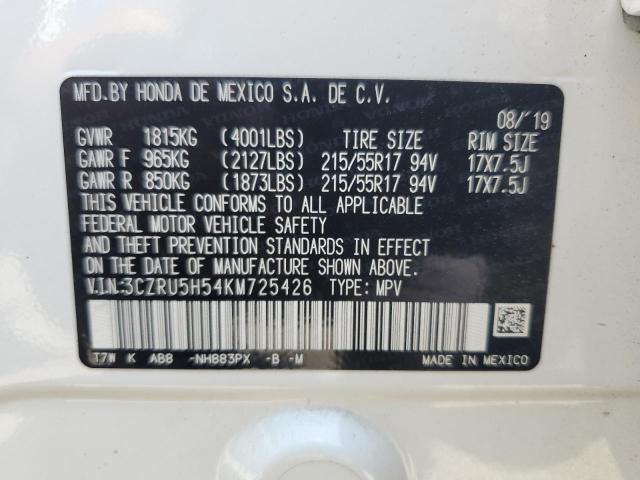 2019 HONDA HR-V EX 3CZRU5H54KM725426