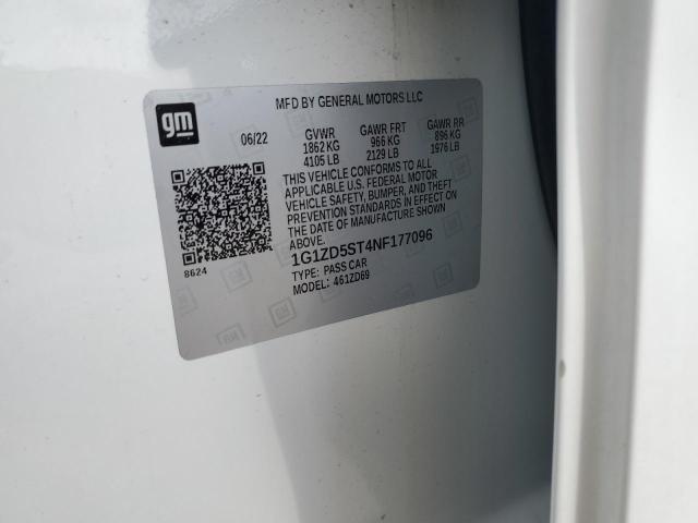 2022 CHEVROLET MALIBU LT 1G1ZD5ST4NF177096
