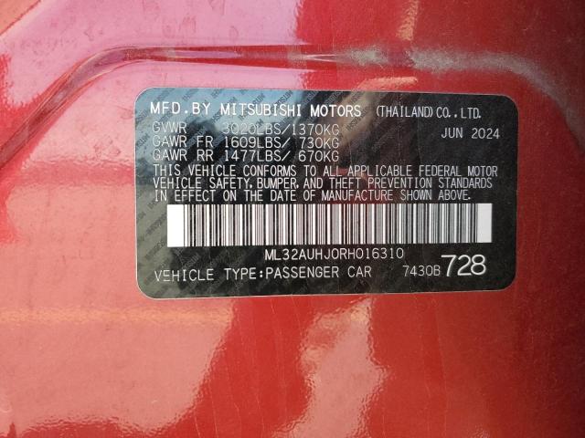 2024 MITSUBISHI MIRAGE ES ML32AUHJ0RH016310
