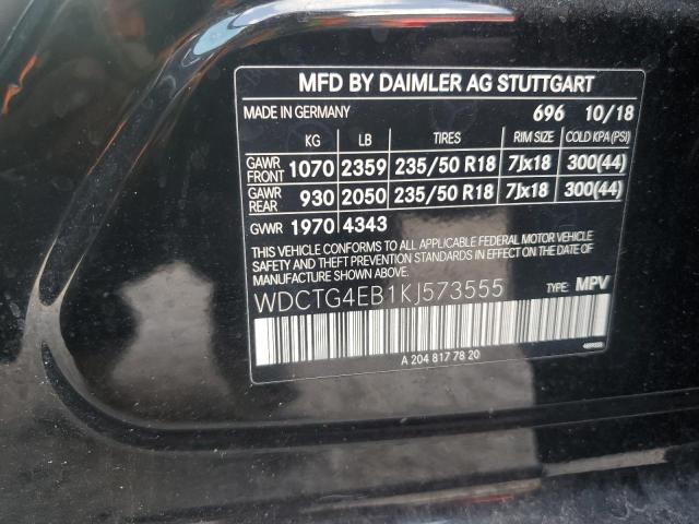 2019 MERCEDES-BENZ GLA 250 WDCTG4EB1KJ573555