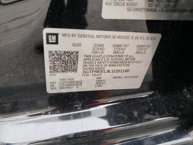 2020 GMC SIERRA K1500 AT4 3GTP9EEL8LG251160
