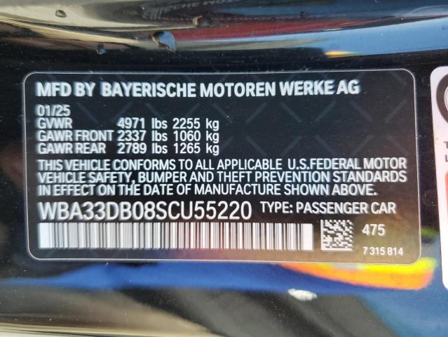 2025 BMW 430I WBA33DB08SCU55220
