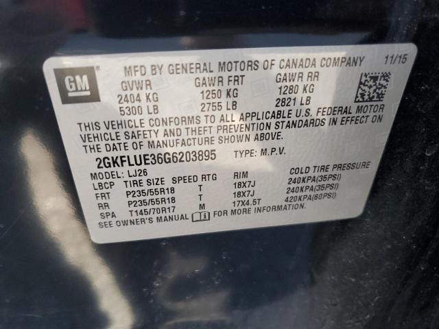 2016 GMC TERRAIN SL 2GKFLUE36G6203895