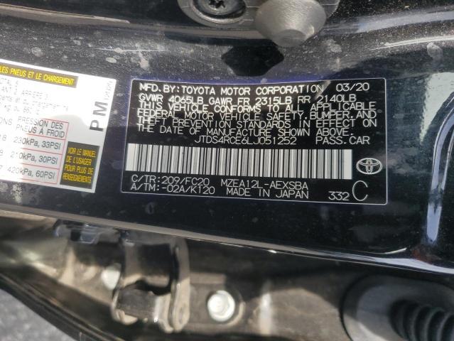 2020 TOYOTA COROLLA JTDS4RCE6LJ051252
