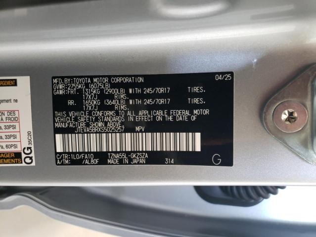 2025 TOYOTA 4RUNNER SR5 JTEVA5BRXS5025257