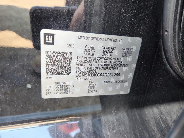 2018 CHEVROLET TAHOE K1500 LT 1GNSKBKC0JR261266