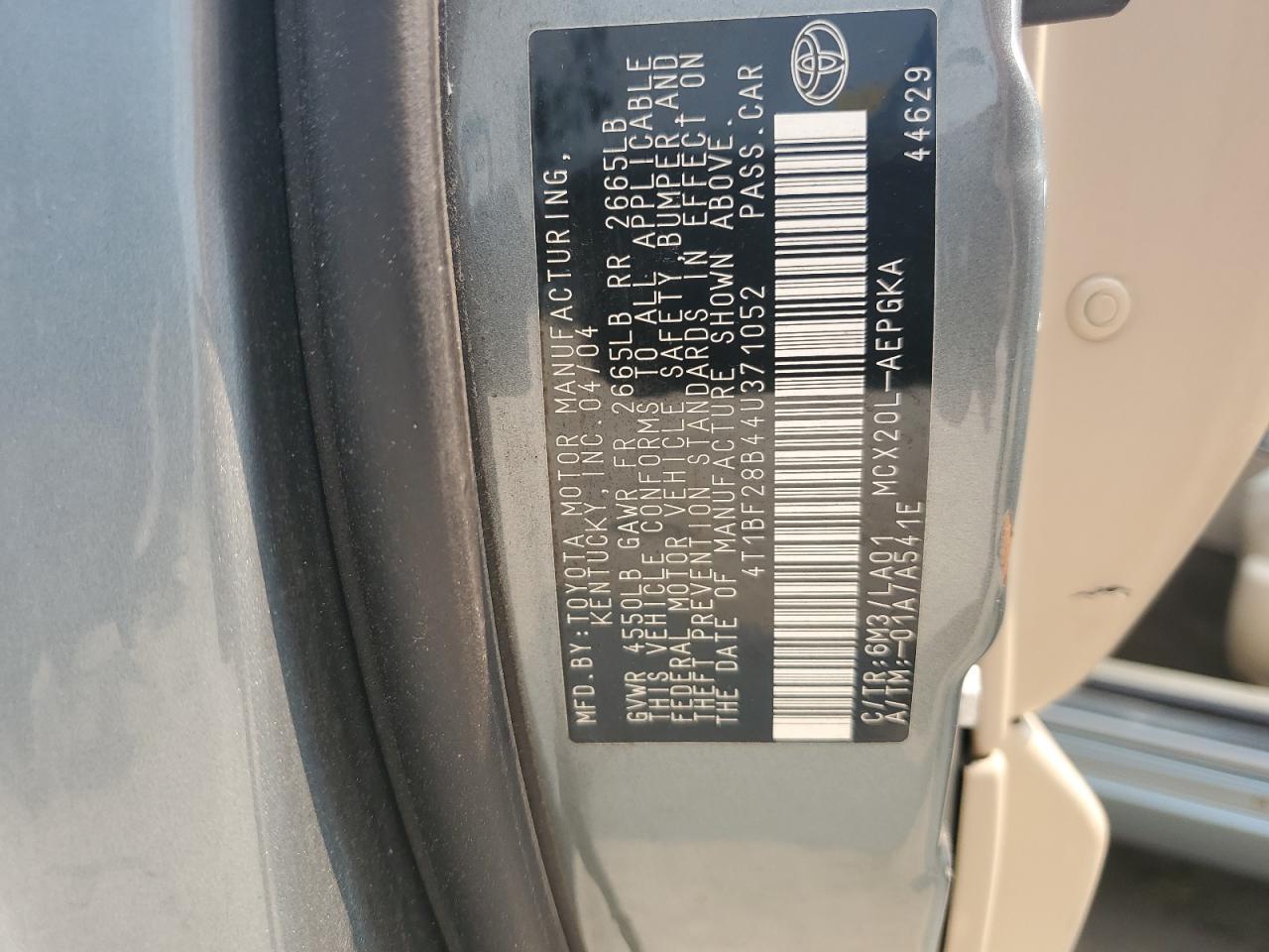 Lot #3270917444 2004 TOYOTA AVALON XL