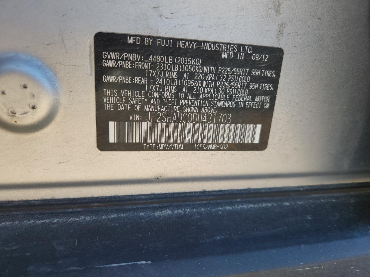 SUBARU FORESTER 2.5X PREMIUM