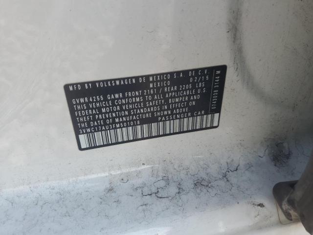 2015 VOLKSWAGEN GOLF SPORT 3VWC17AU3FM501018