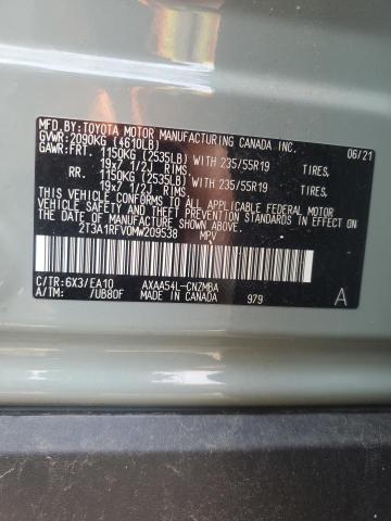 2021 TOYOTA RAV4 XLE P 2T3A1RFV0MW209538