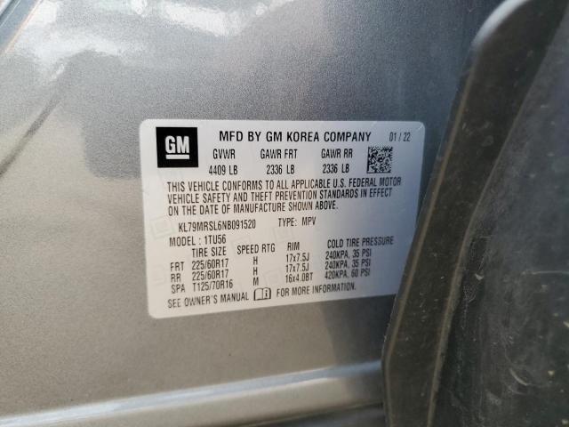 2022 CHEVROLET TRAILBLAZE - KL79MRSL6NB091520